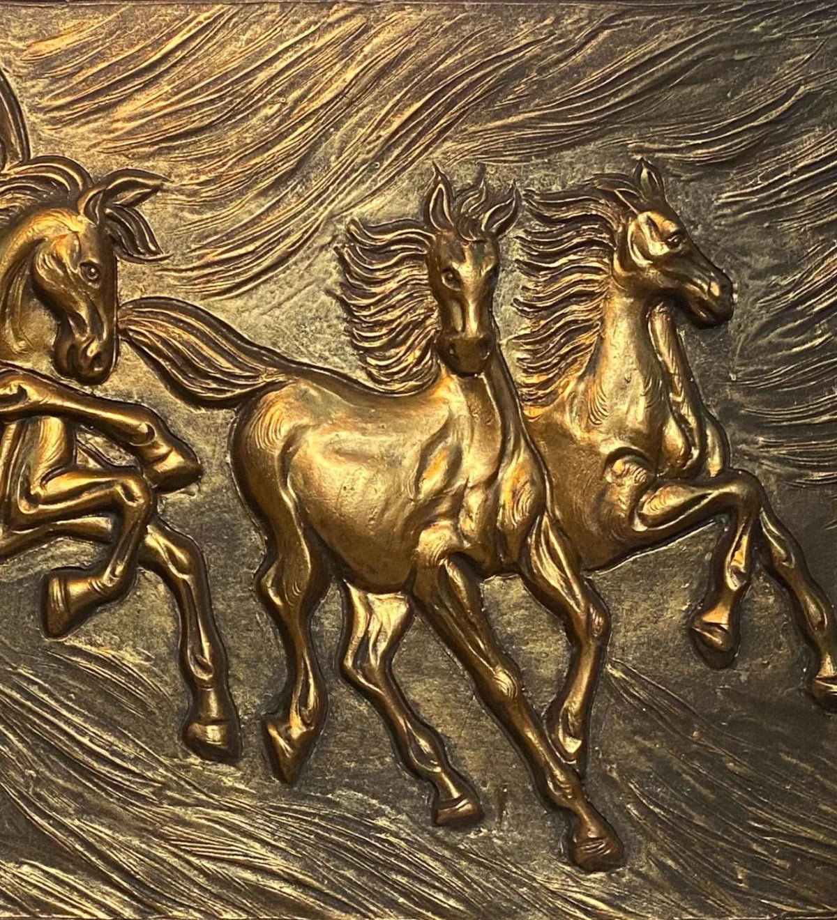 Vastu Inspired 7 Horse 3D Relief Mural Wall Art