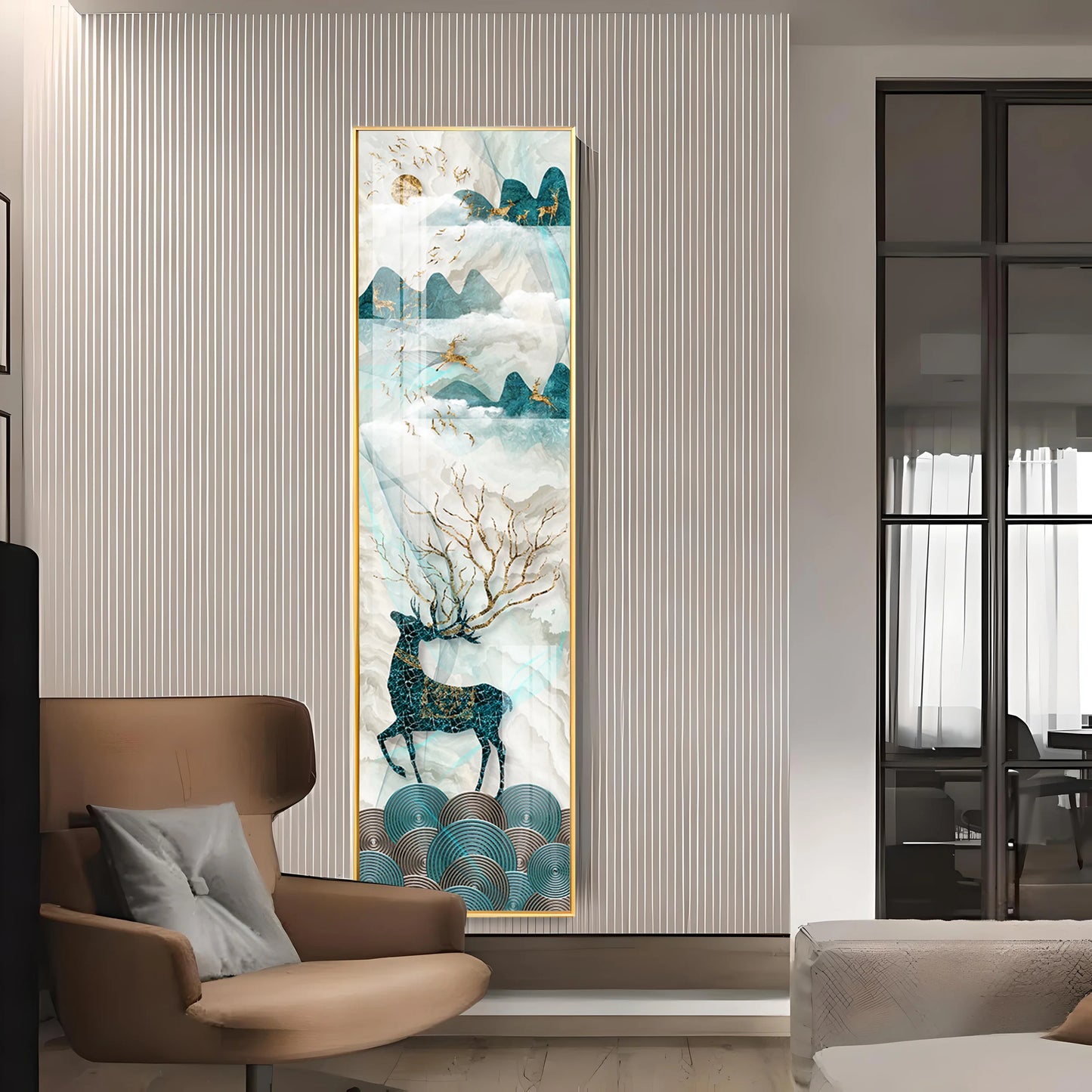 The Lucky Deer Premium Acrylic Vertical Wall Art