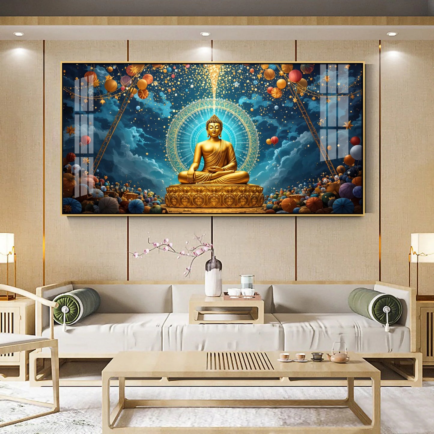 Buddha's Sanctuary Premium Acrylic Horizontal Wall Art