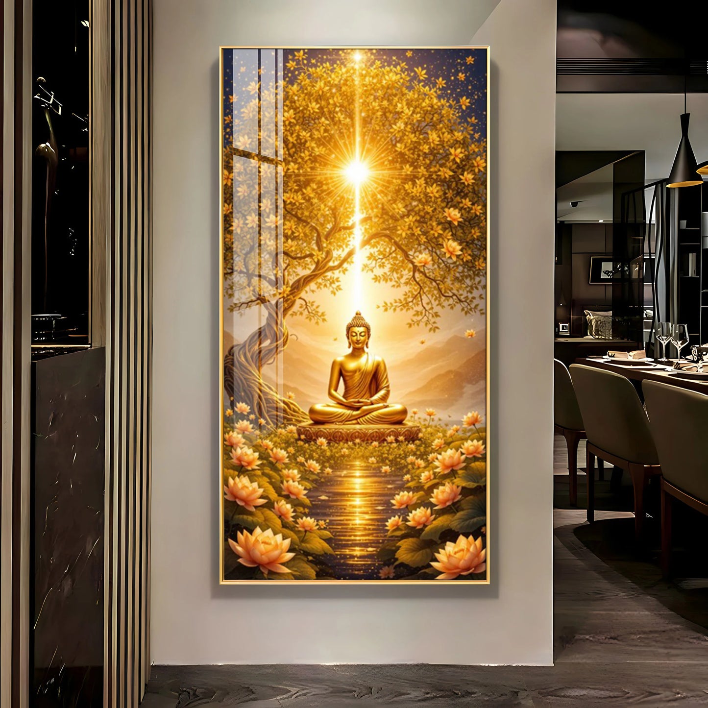 Buddha's Embrace Premium Acrylic Vertical Wall Art