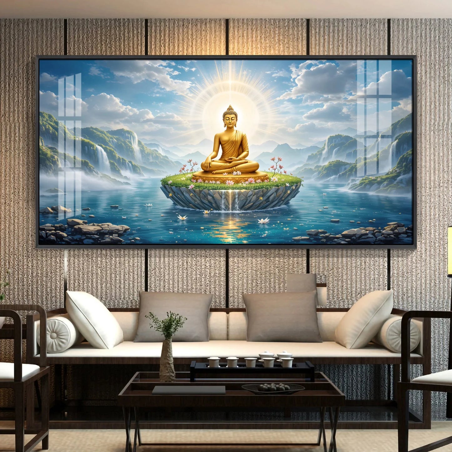 The Buddha's Haven Premium Acrylic Horizontal Wall Art
