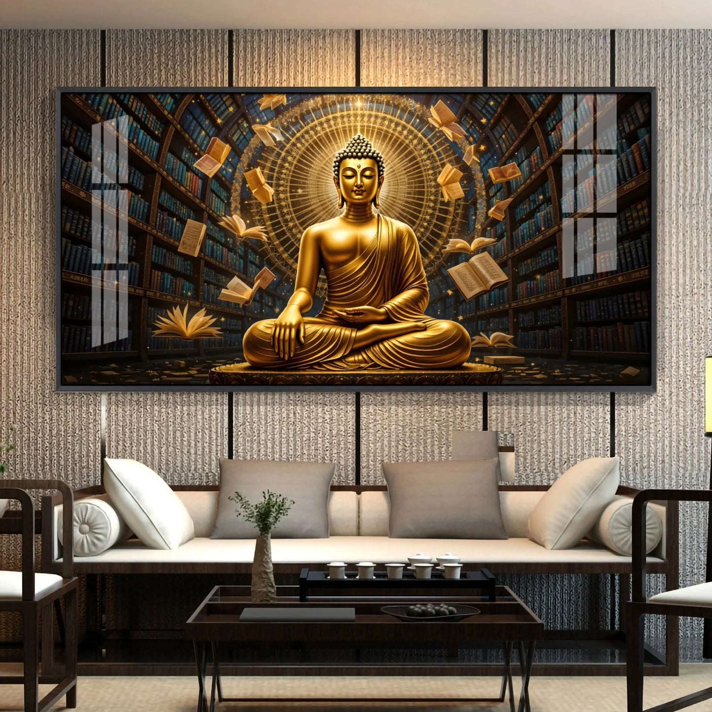 Cultured Buddha Masterpiece Premium Acrylic Horizontal Wall Art
