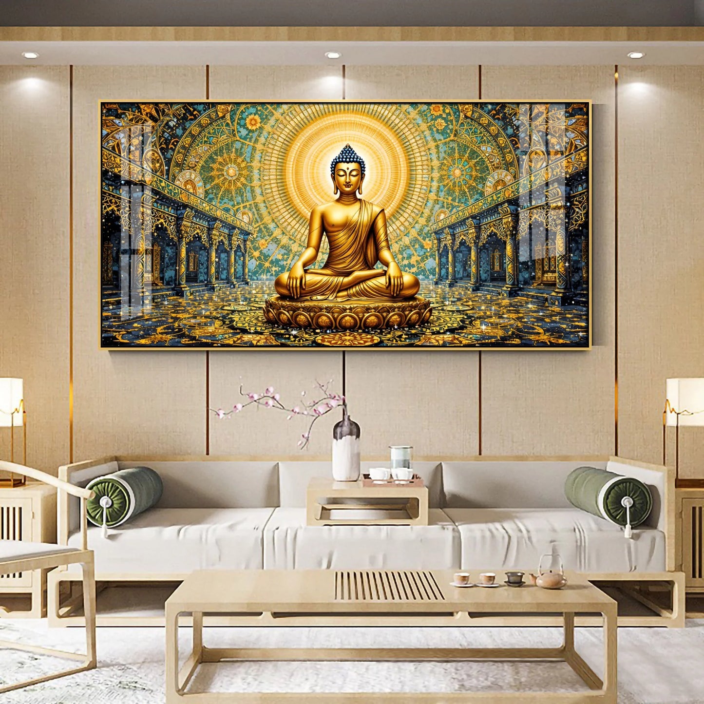 Buddha's Peace Premium Acrylic Horizontal Wall Art
