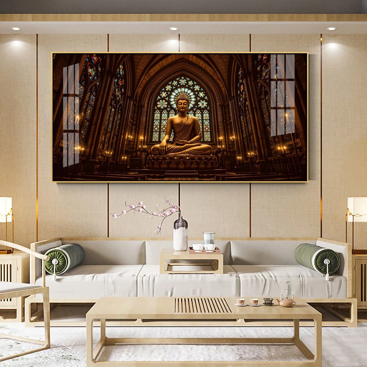 Majestic Buddha Premium Acrylic Horizontal Wall Art