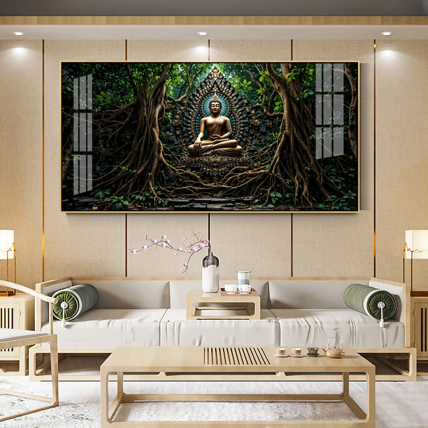 Ethereal Buddha Vision Premium Acrylic Horizontal Wall Art