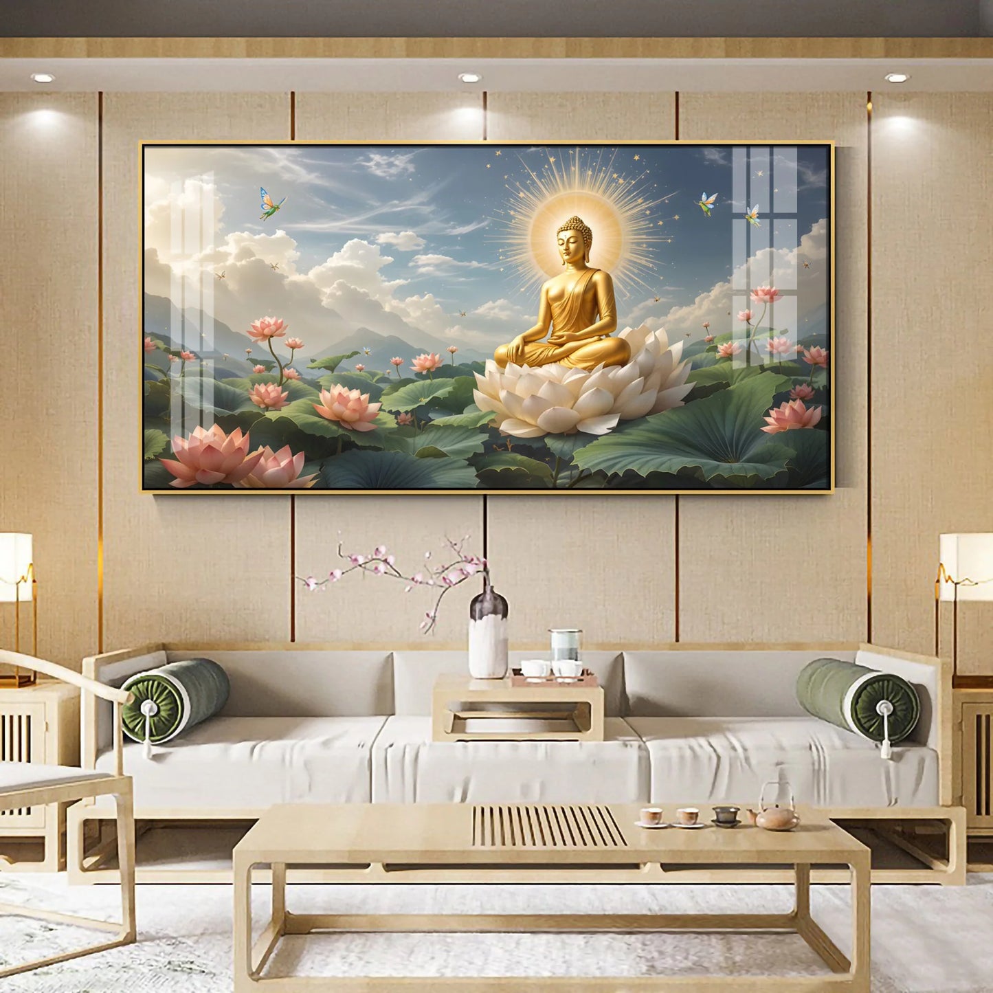 Tranquil Buddha Artwork Premium Acrylic Horizontal Wall Art
