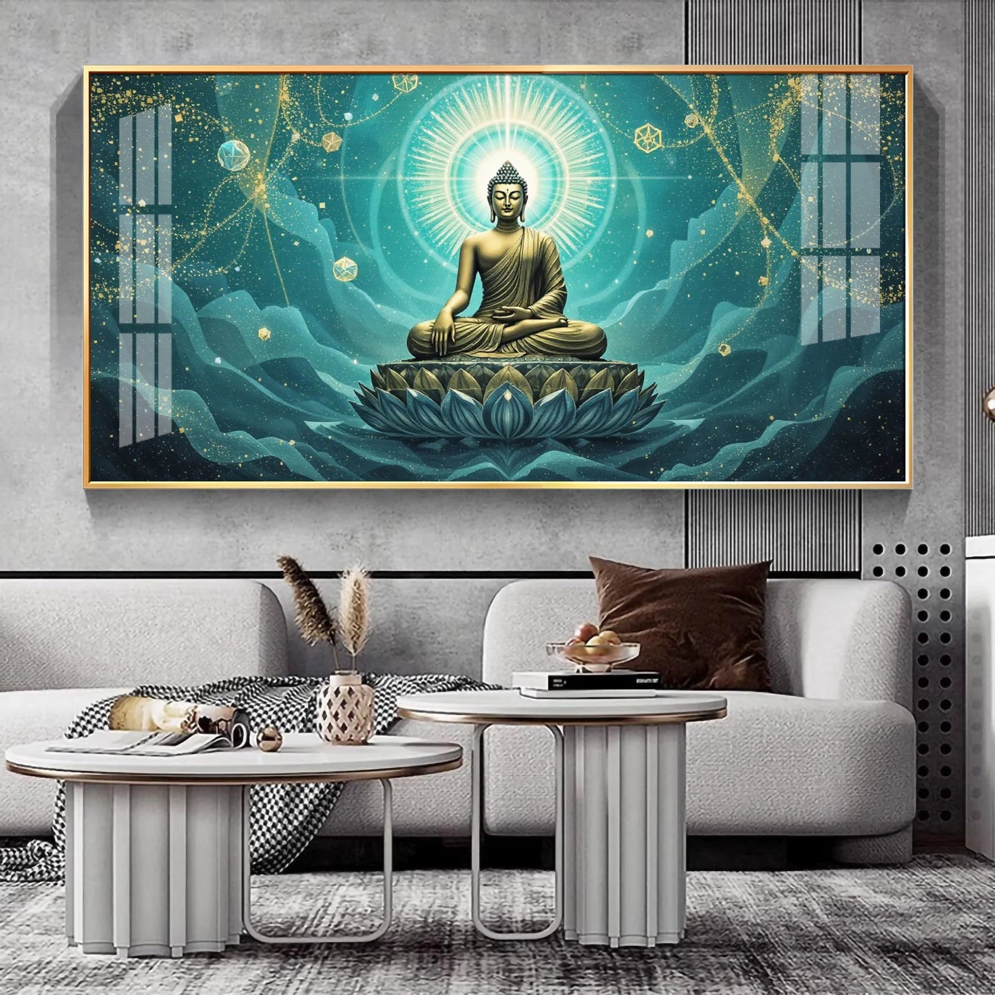 Serene Sky Buddha Premium Acrylic Horizontal Wall Art