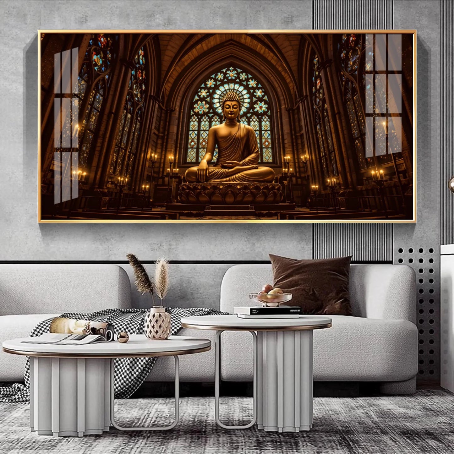 Majestic Buddha Premium Acrylic Horizontal Wall Art