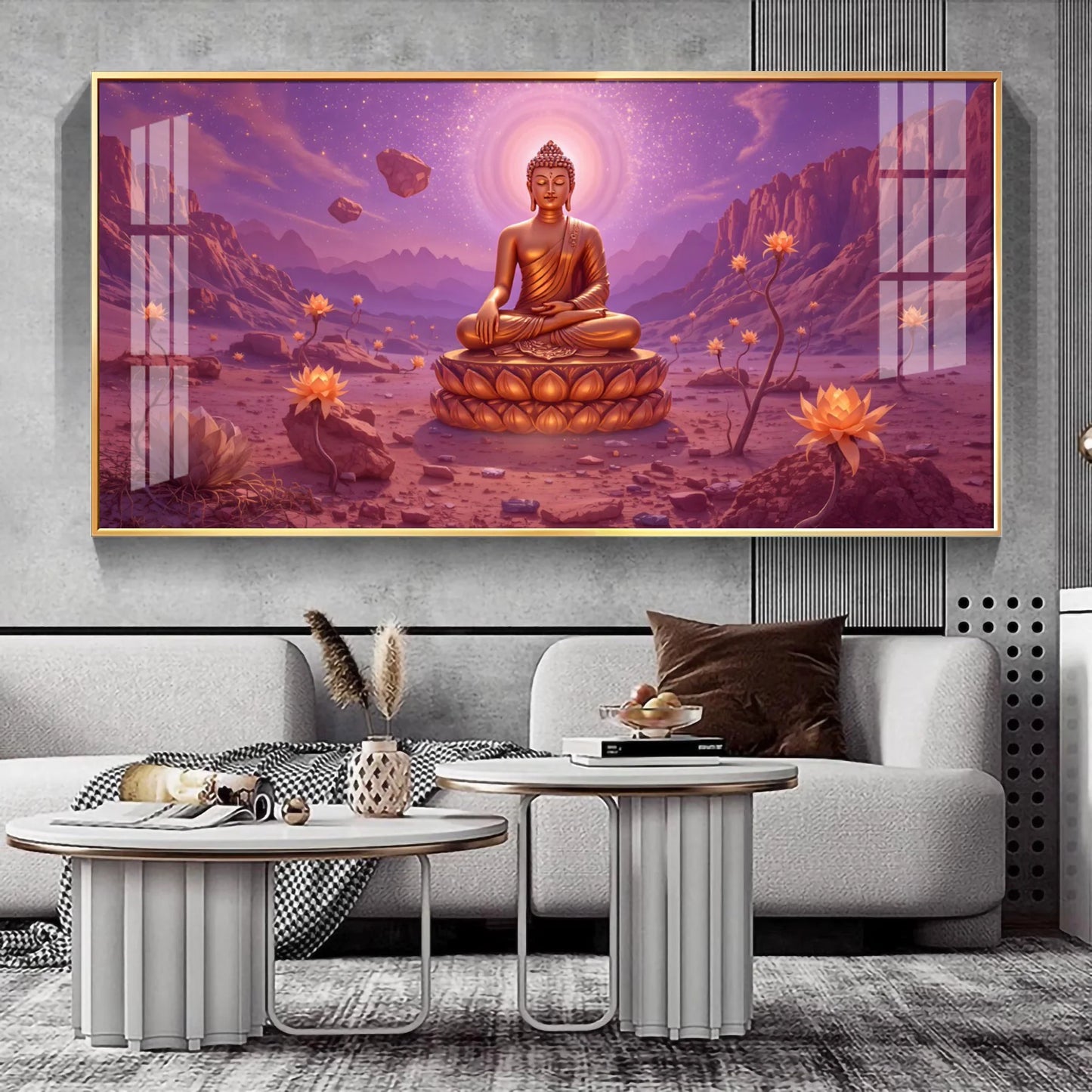 Mystic Buddha Retreat Premium Acrylic Horizontal Wall Art