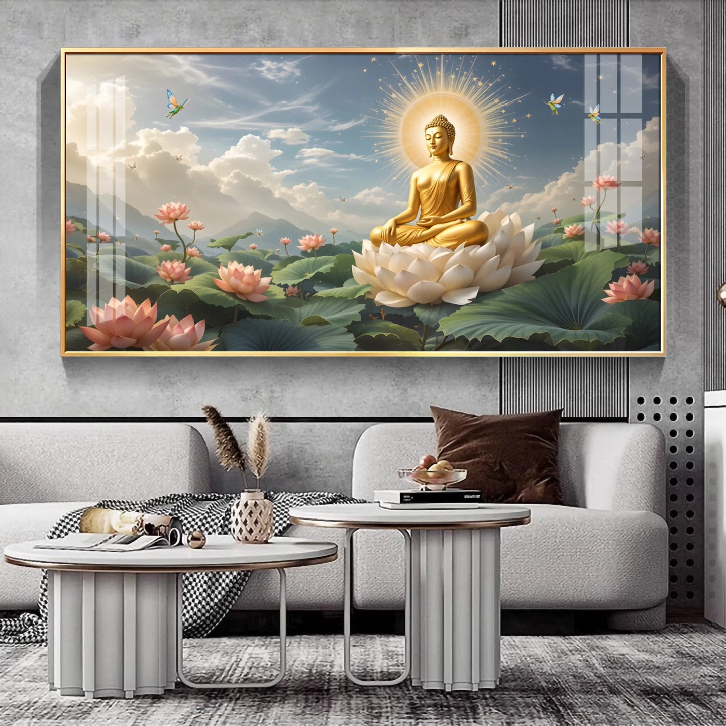 Tranquil Buddha Artwork Premium Acrylic Horizontal Wall Art