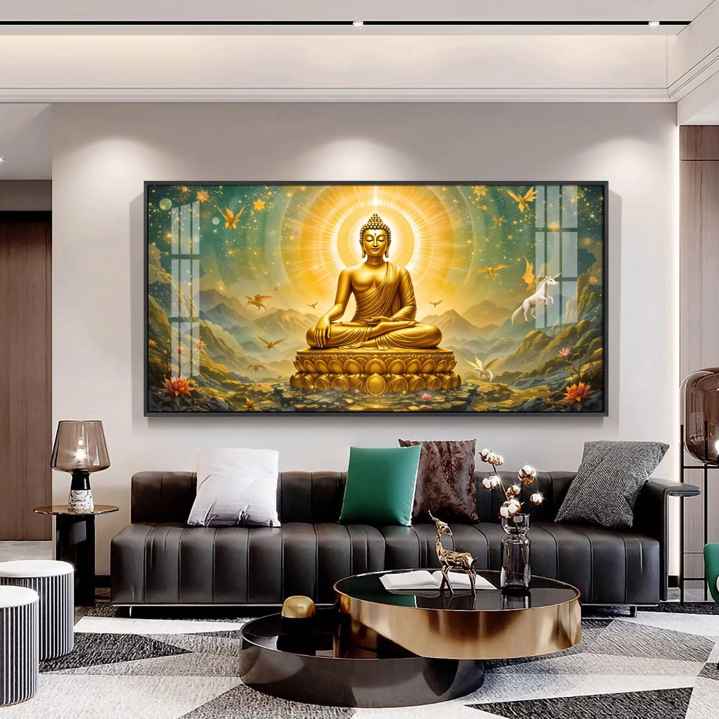 Cloudscape Buddha Premium Acrylic Horizontal Wall Art
