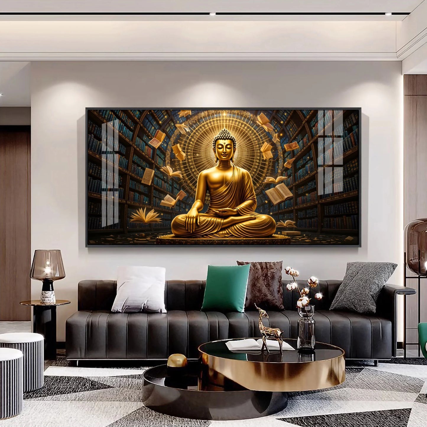 Cultured Buddha Masterpiece Premium Acrylic Horizontal Wall Art