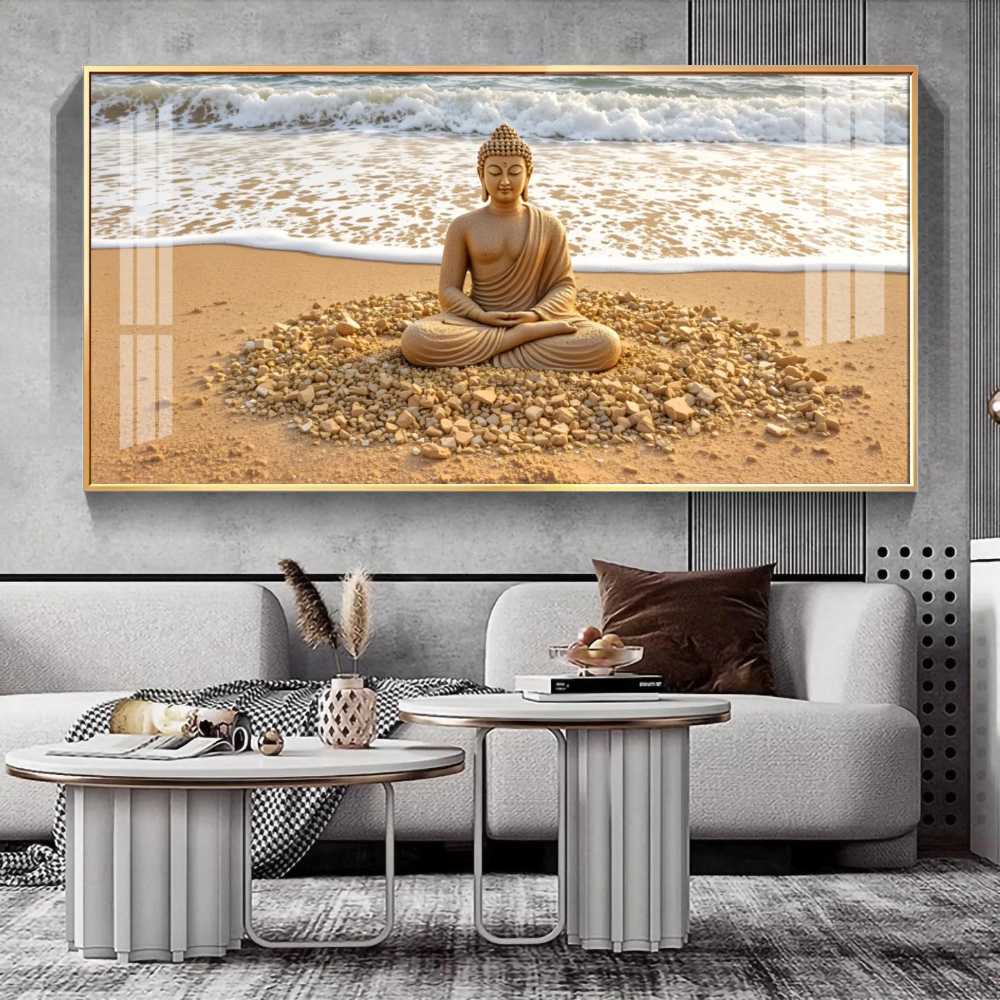Tranquil Aura Buddha Premium Acrylic Horizontal Wall Art