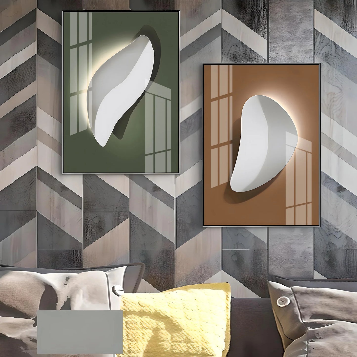 Artistry Illumination Premium Acrylic Vertical Wall Art (Set Of 2)
