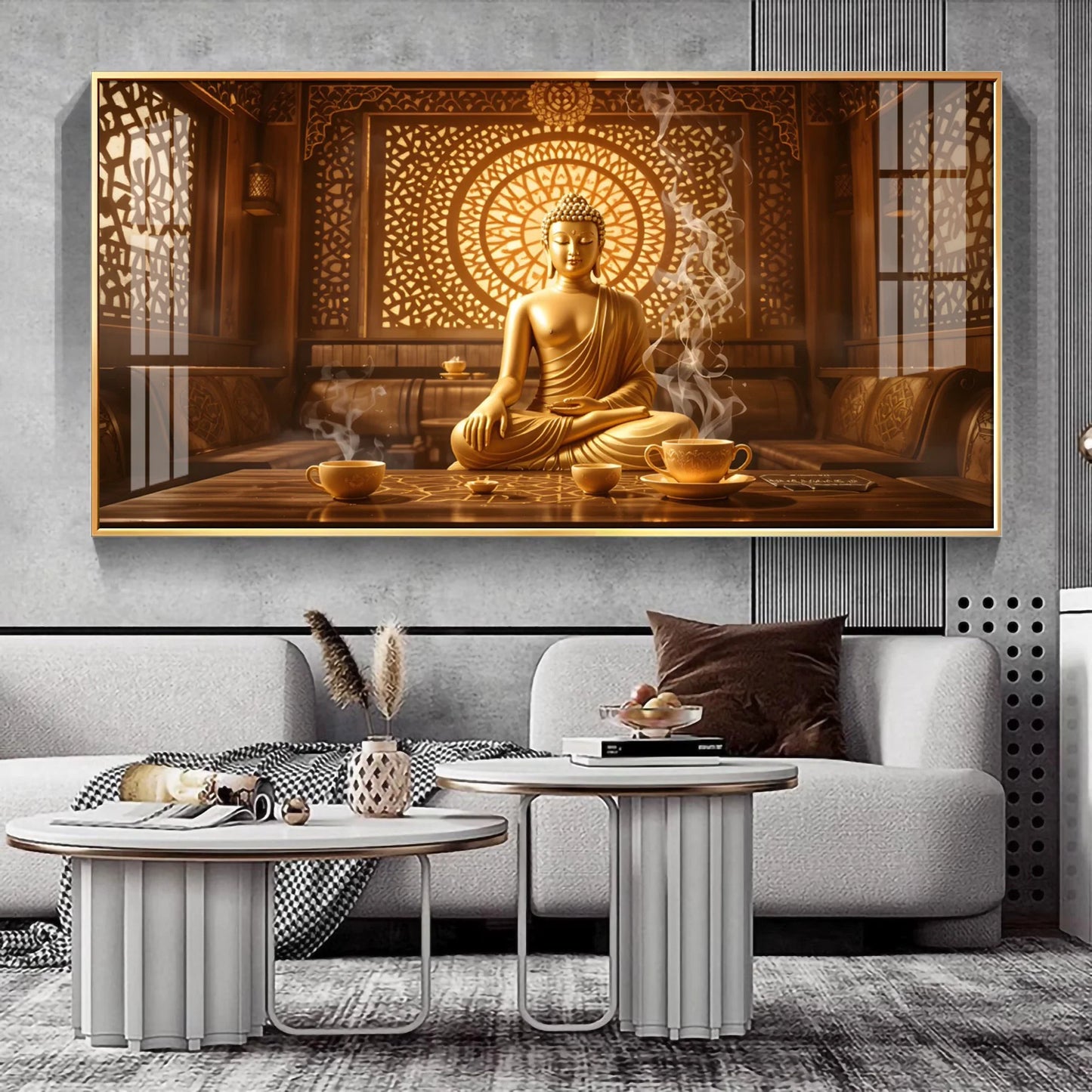 Ethereal Buddha Vision Premium Acrylic Horizontal Wall Art