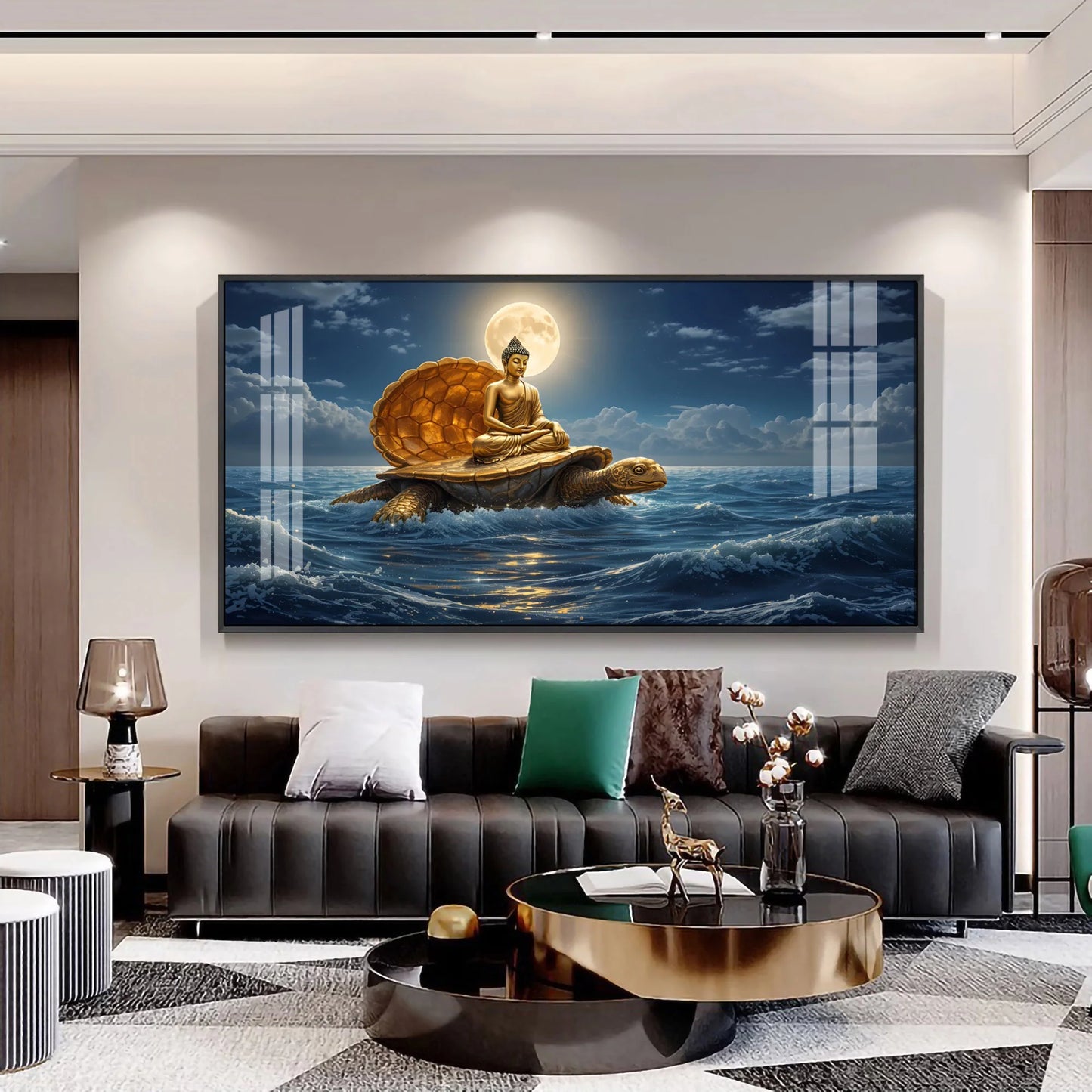 Budda Ocean Embrace Premium Acrylic Horizontal Wall Art