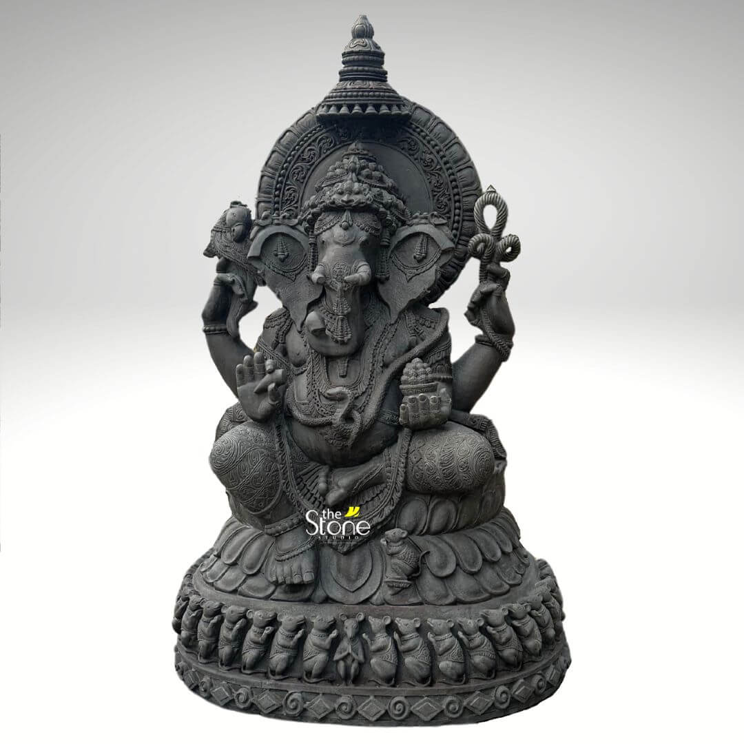 Large Stone Ganesh Garden Statue 6ft
