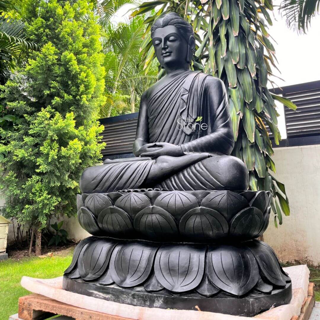 5 Feet Granite Buddha Statue