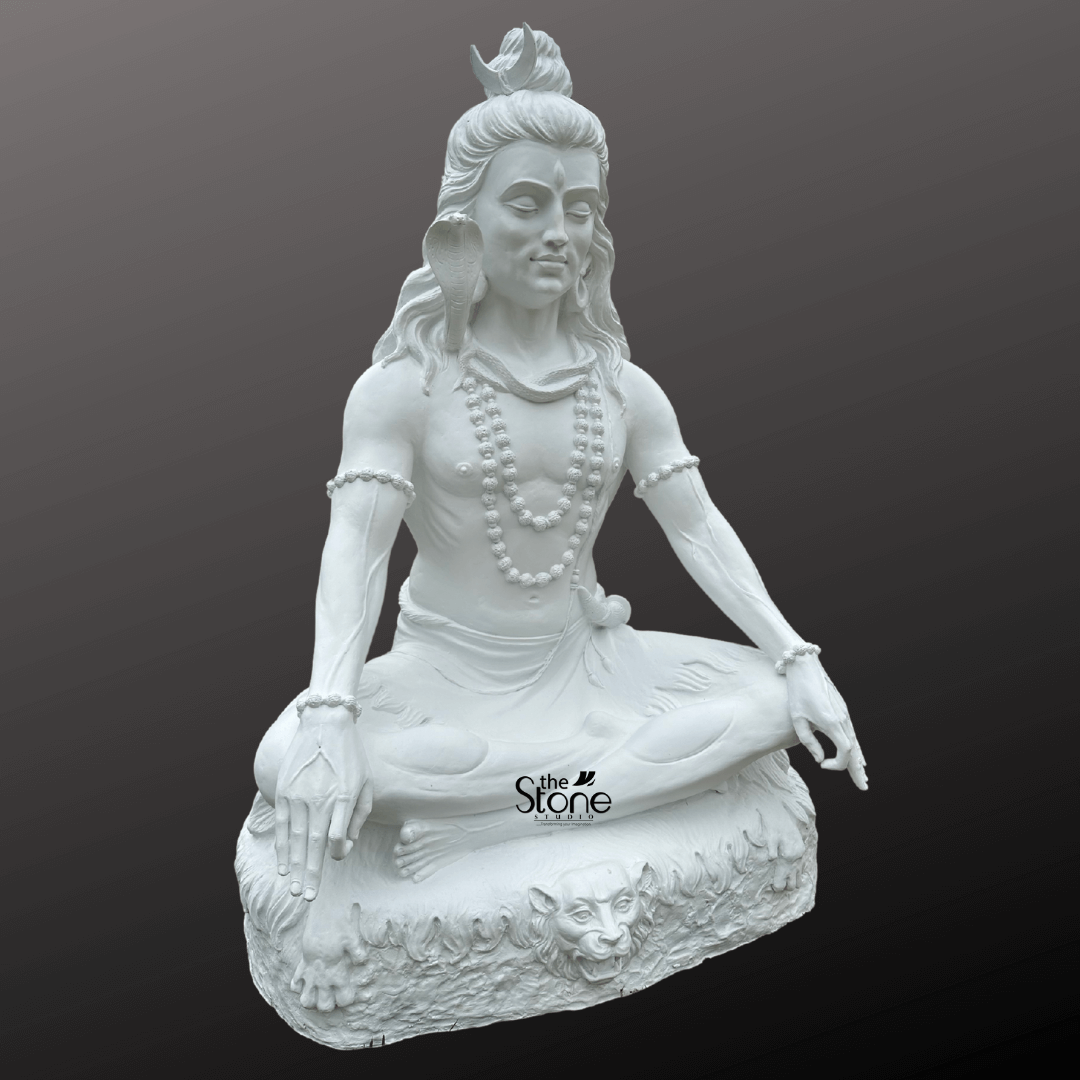 White Shiva Statue 6ft
