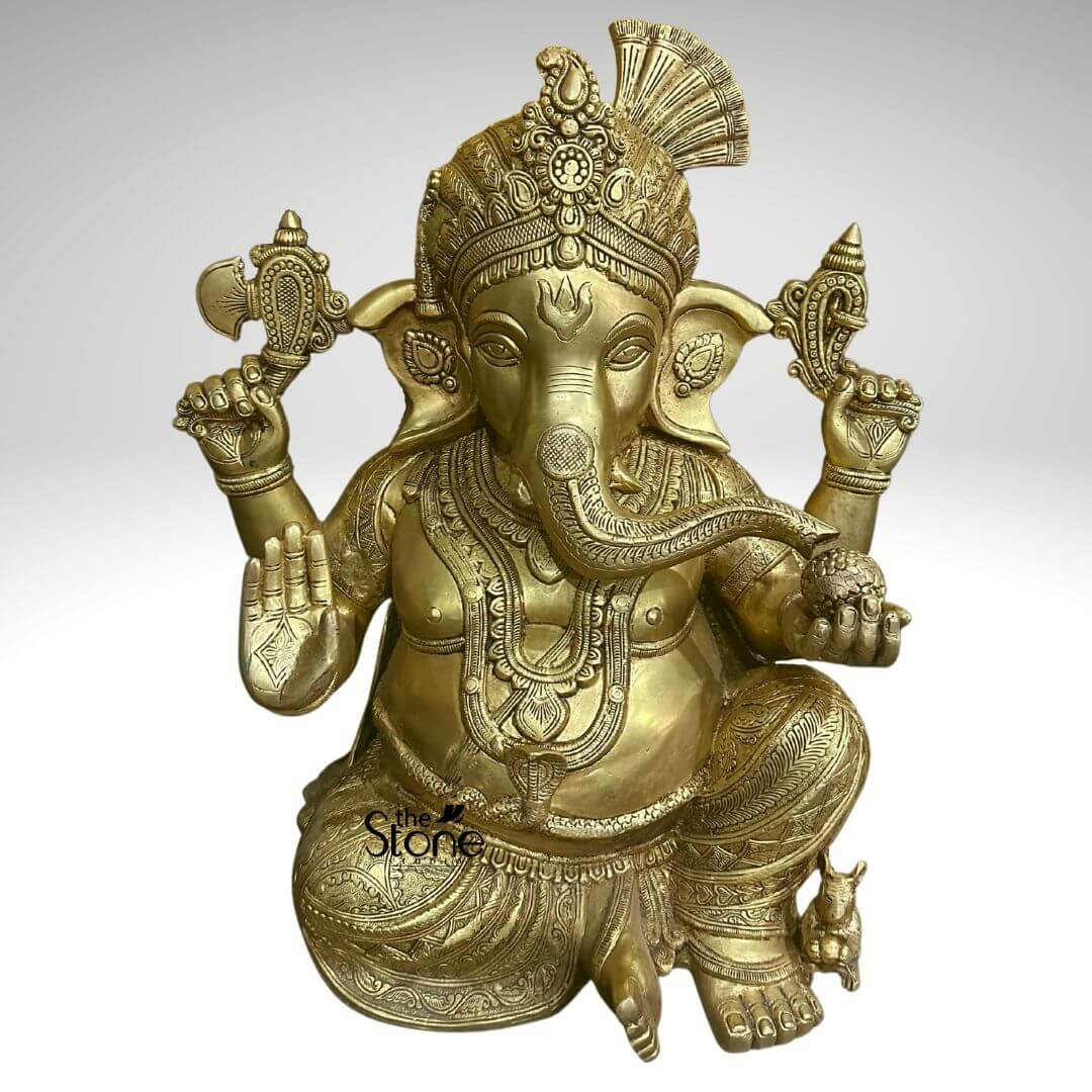 Lord Ganesha Brass Statue 21″