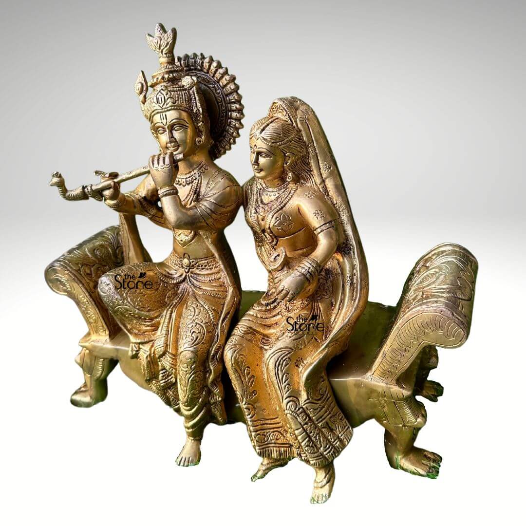 Brass Radha Krishna Murti 1ft