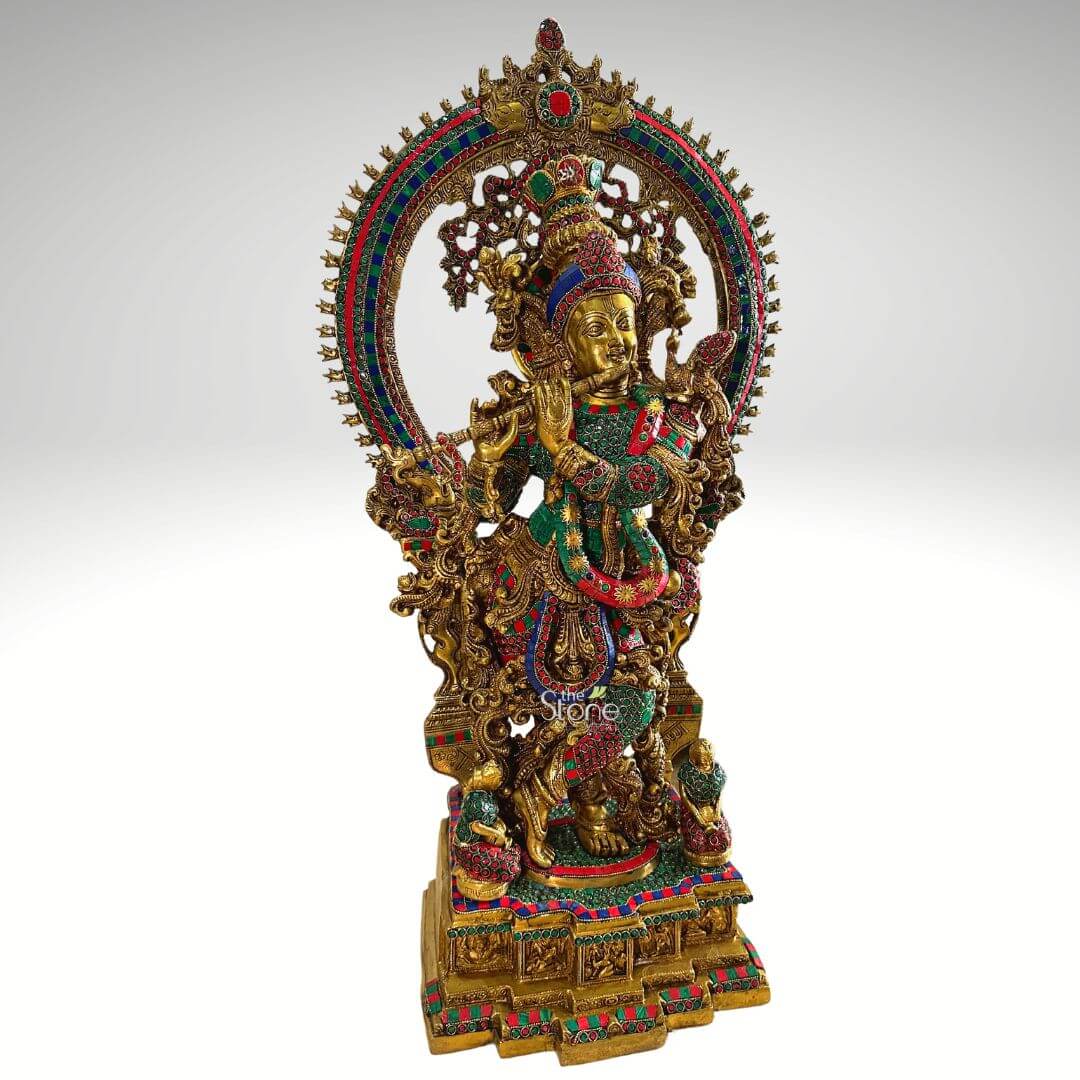 Brass Krishna Statue 32″