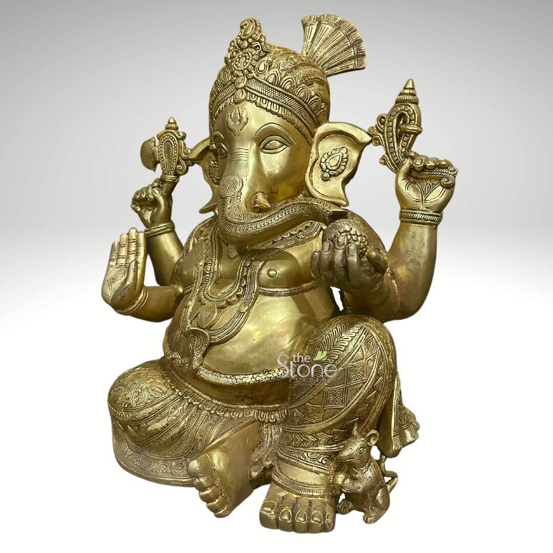 Lord Ganesha Brass Statue 21″