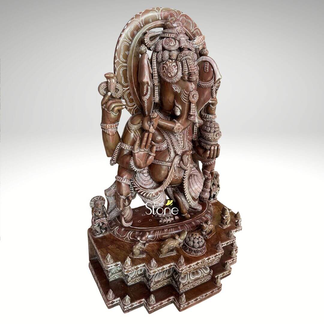 Standing Ganesha Unique Stone Statue 2ft