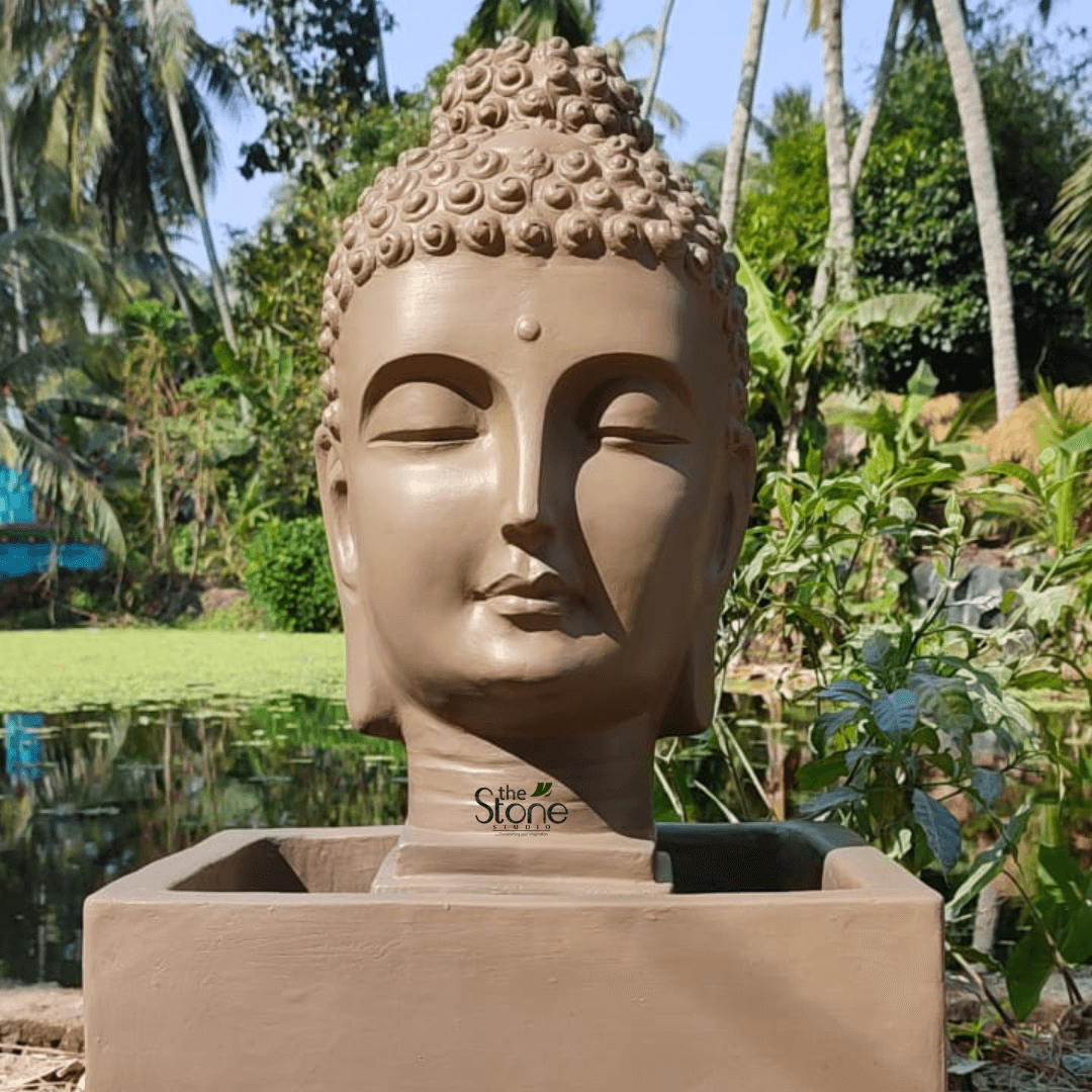 Buddha Head Water Fountain 2.5ft