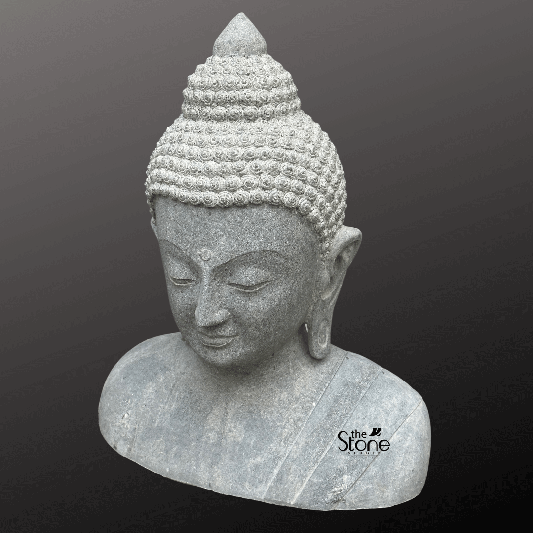 Granite Buddha Head 24″