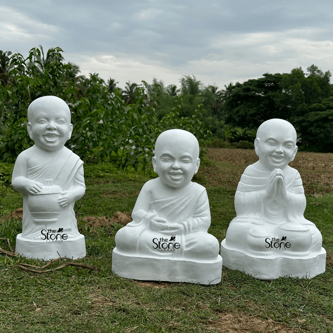 Laughing Buddha Baby Monk Statue 1.5ft