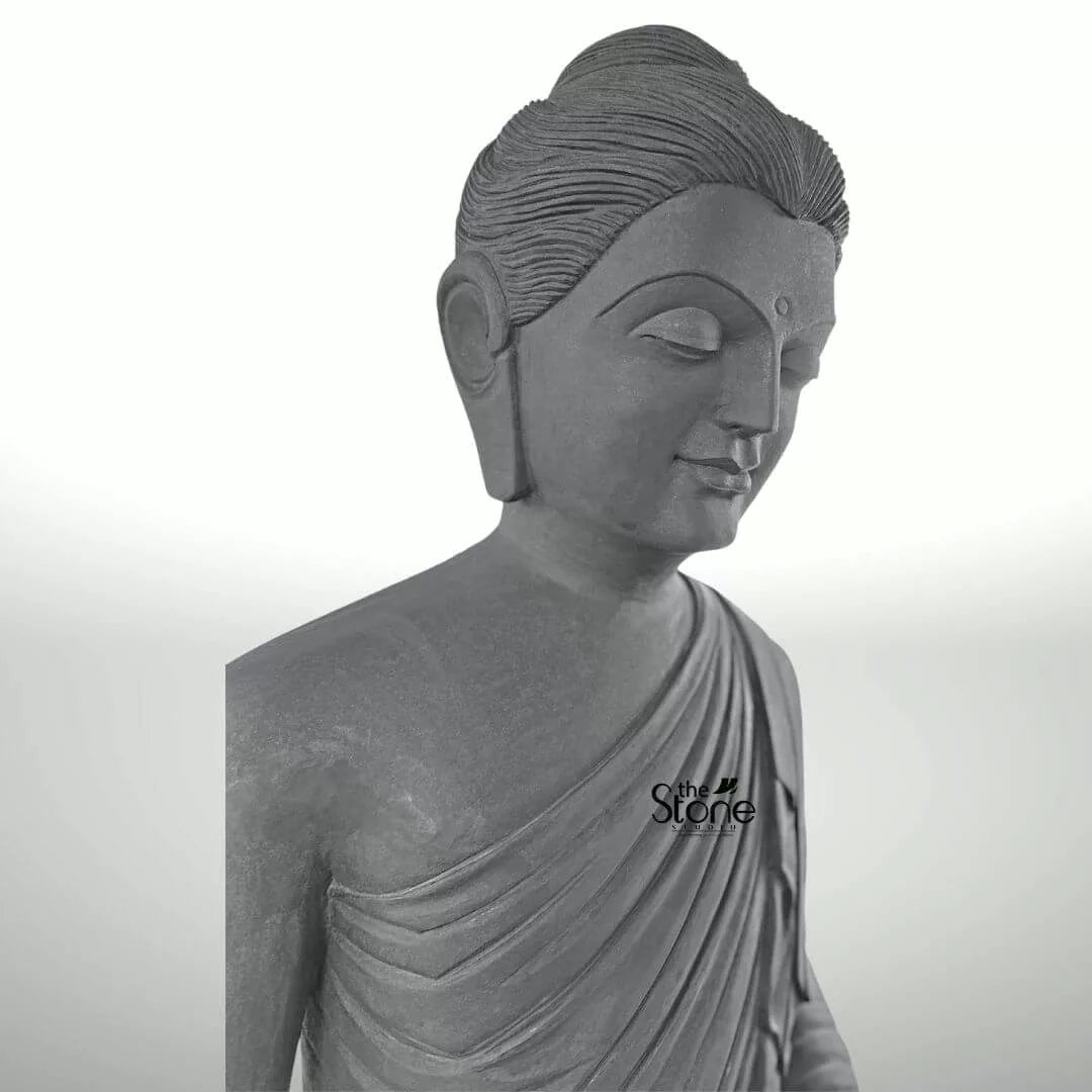 5 Feet Granite Buddha Statue