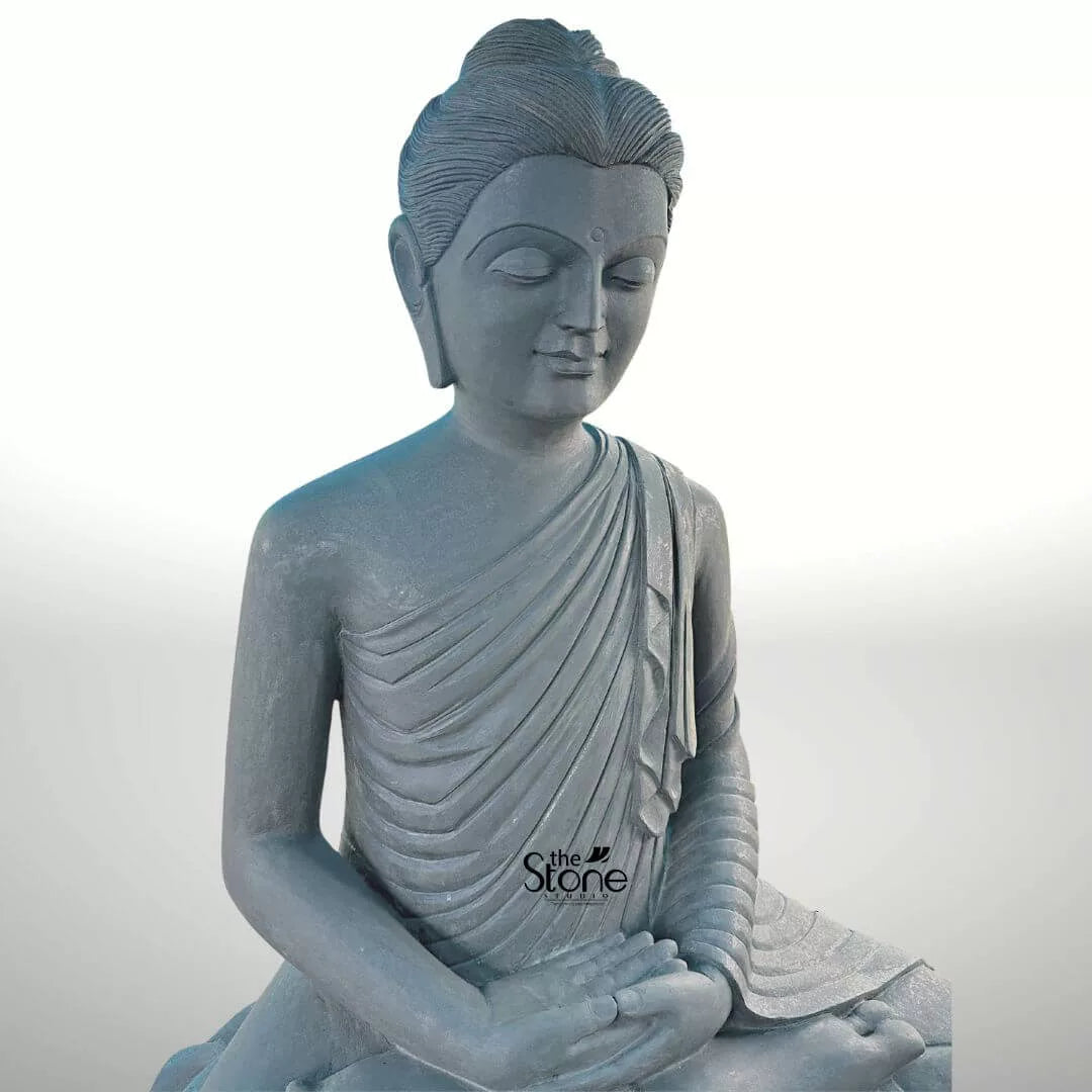 5 Feet Granite Buddha Statue