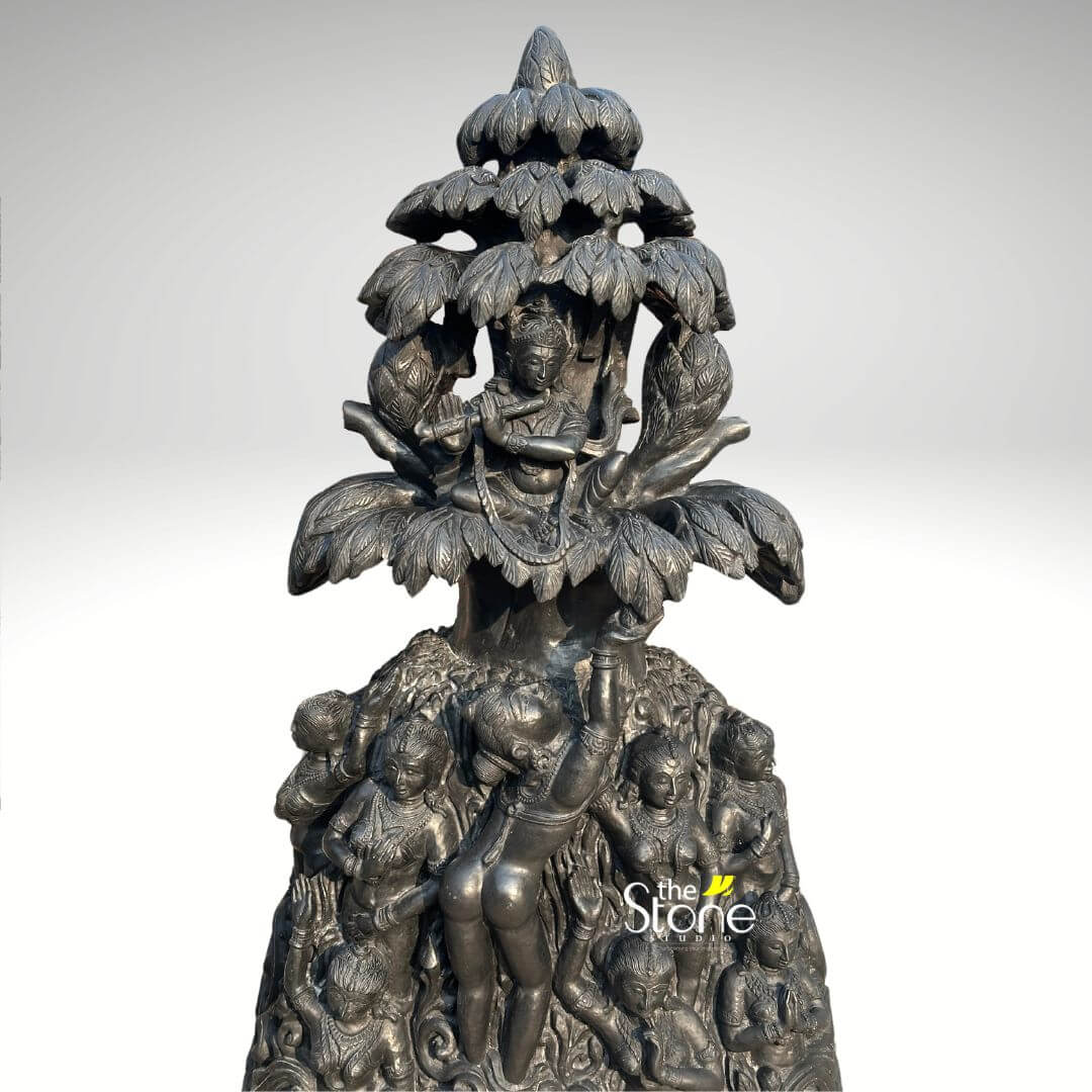 Krishna With Gopis Statue 4.5ft