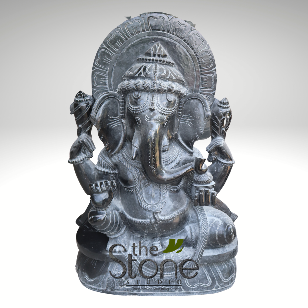 Ganapati Murti In Black Muguni 2ft