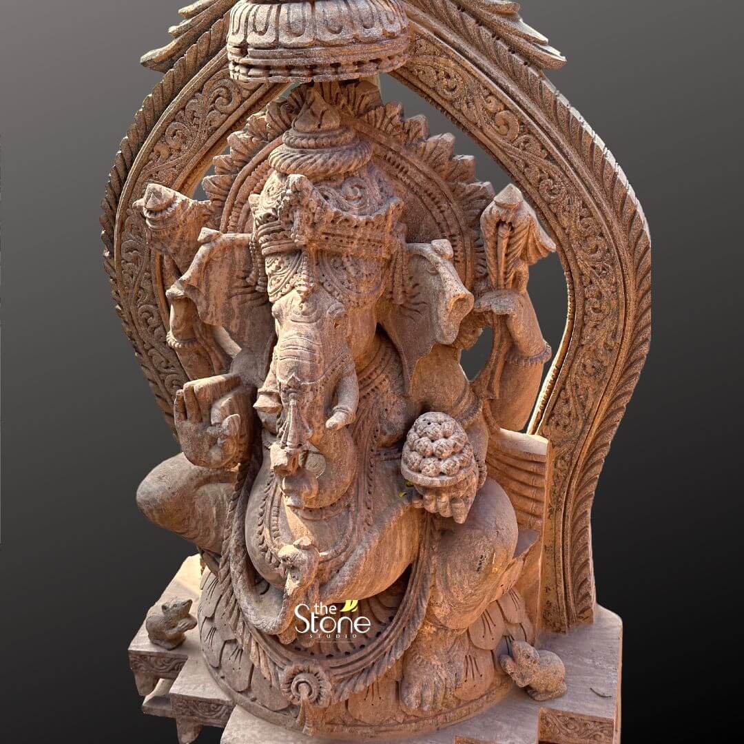 4.5 Feet Sandstone Ganesha Statue