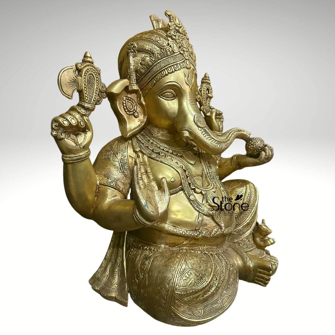 Lord Ganesha Brass Statue 21″