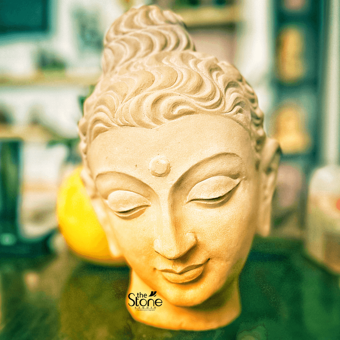 Gandhara Buddha Head 10″
