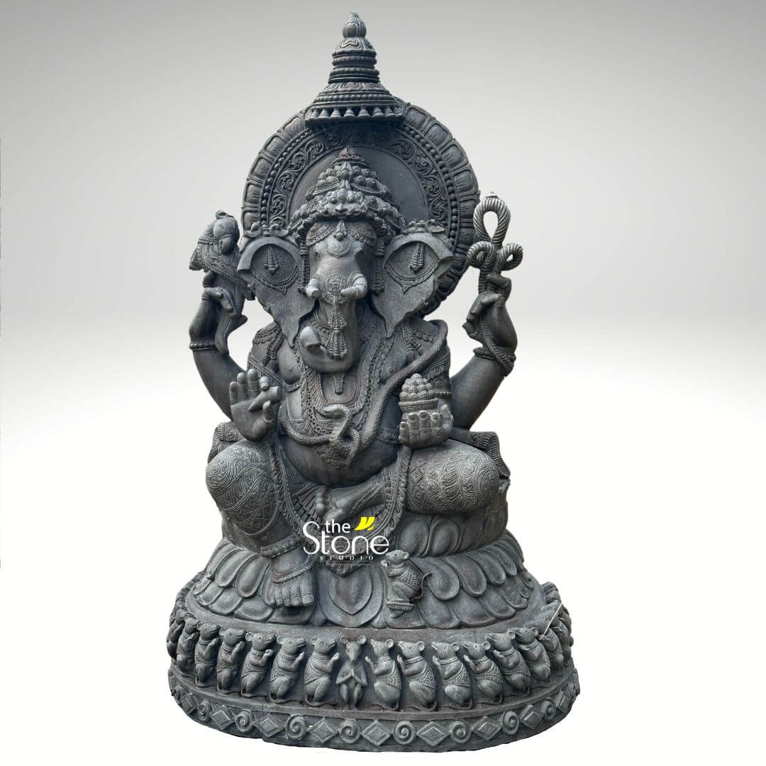 Large Stone Ganesh Garden Statue 6ft