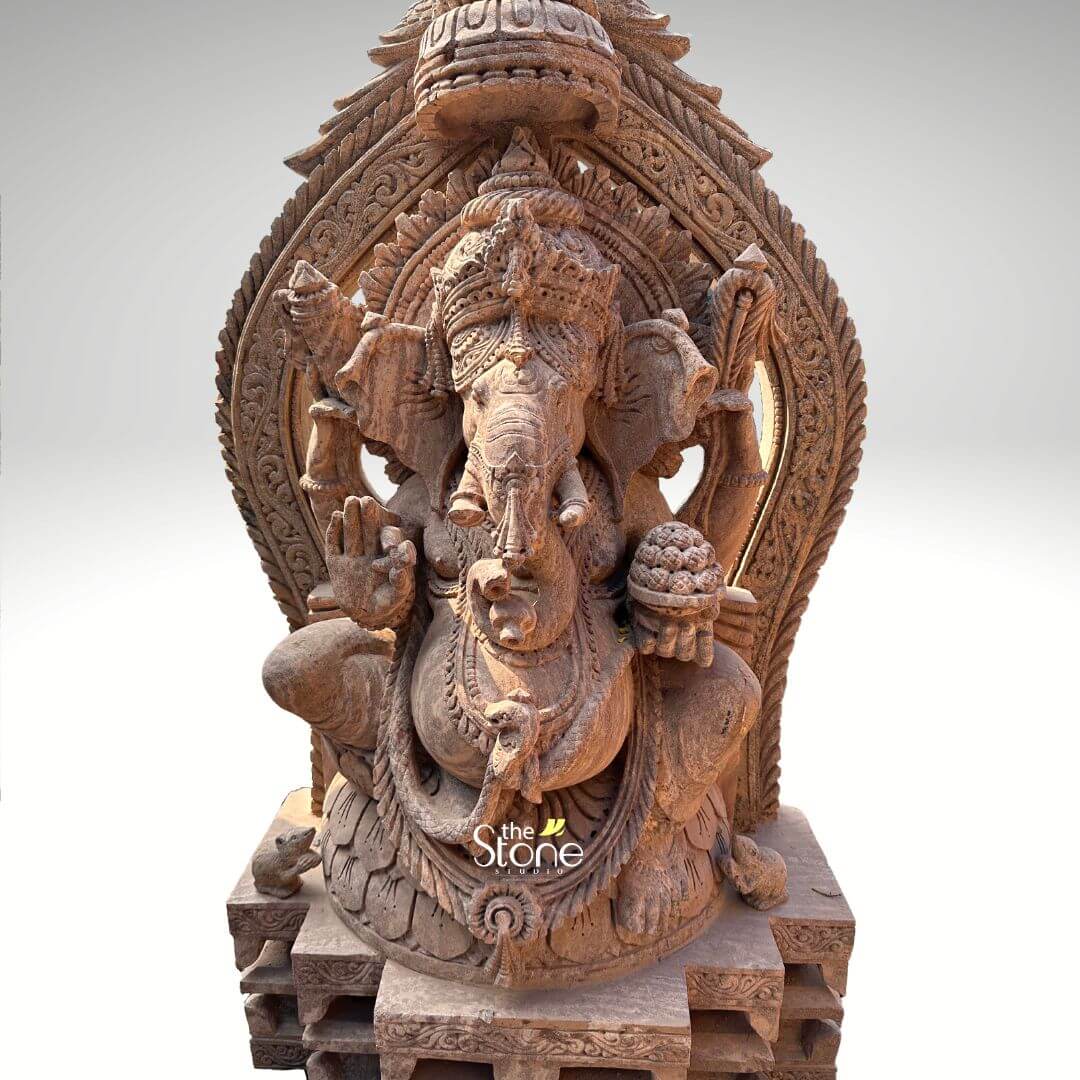 4.5 Feet Sandstone Ganesha Statue