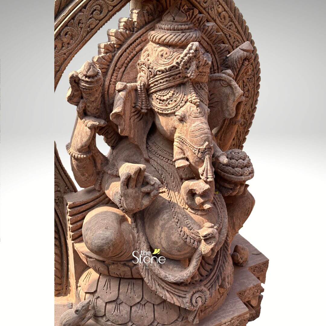 4.5 Feet Sandstone Ganesha Statue