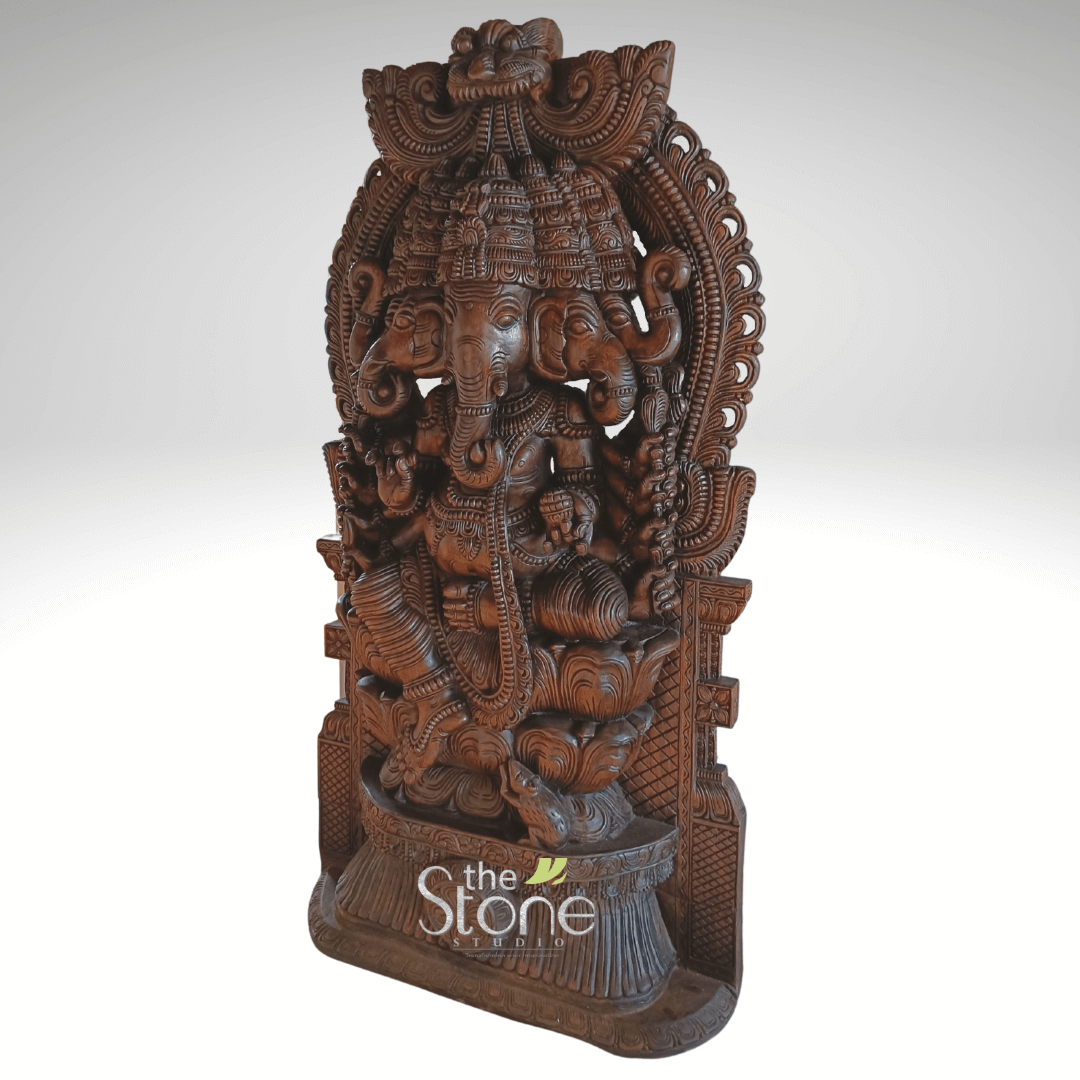 Large Wooden Ganesh Statue 6ft