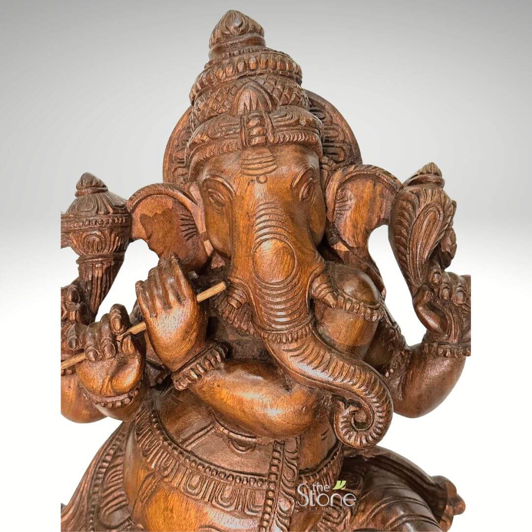 Ganesha Wood Statue 24″