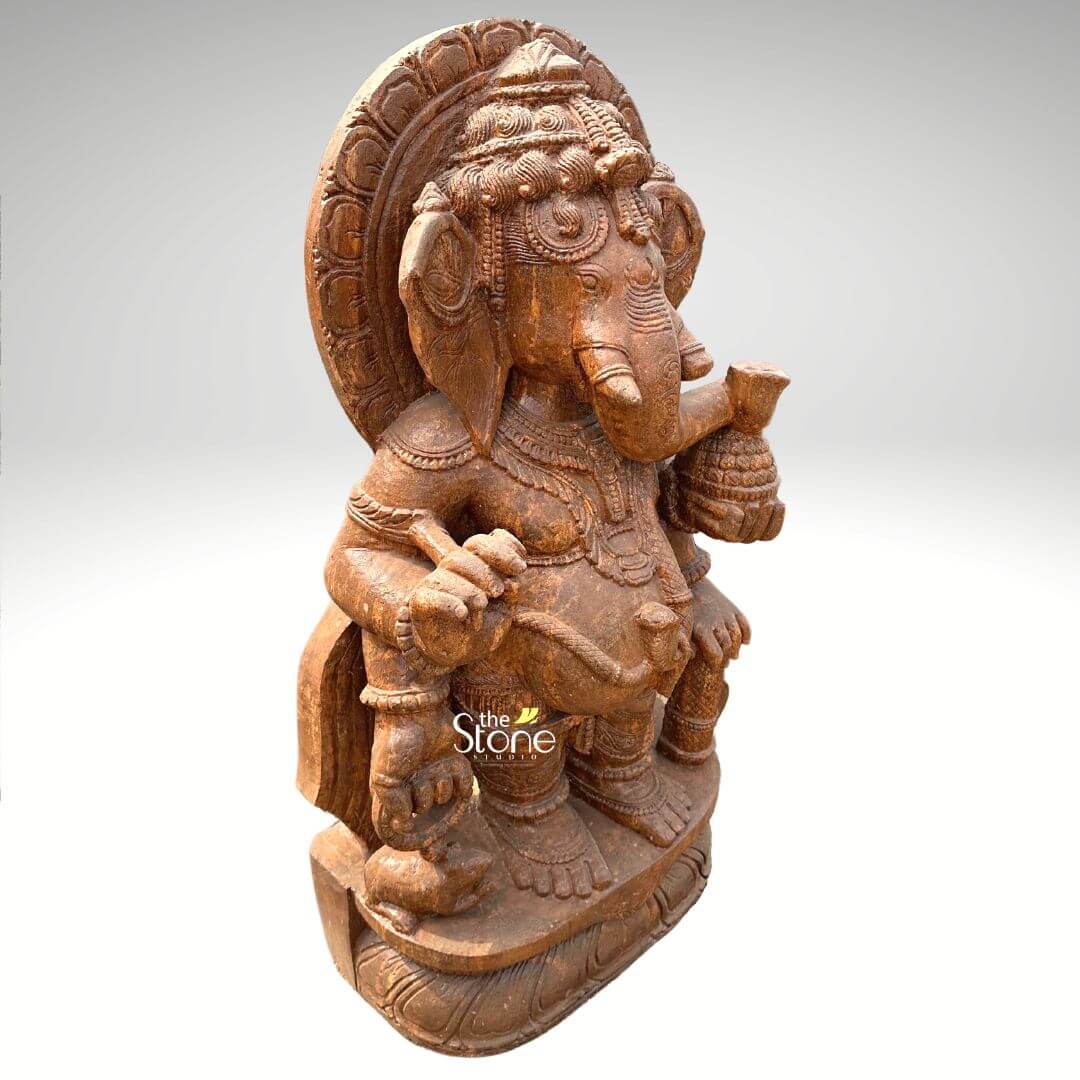 Standing Ganesha Sandstone Statue 4ft