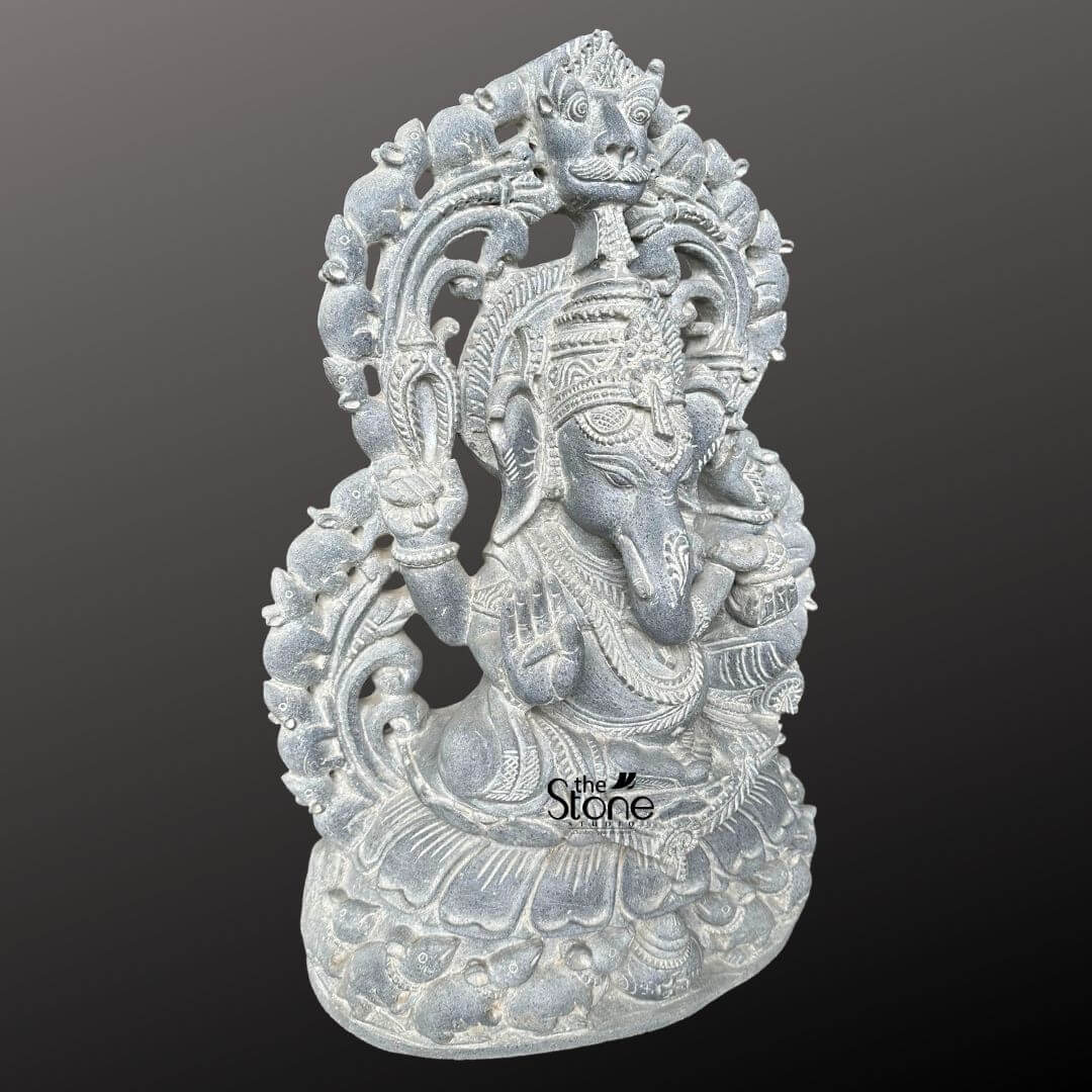Lord Ganesha Granite Sculpture 2ft