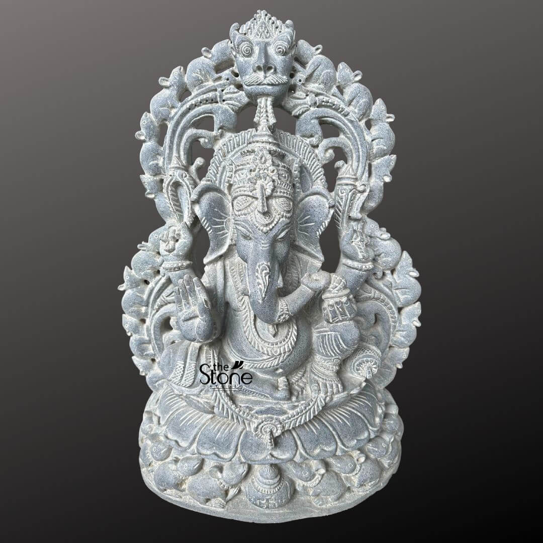 Lord Ganesha Granite Sculpture 2ft