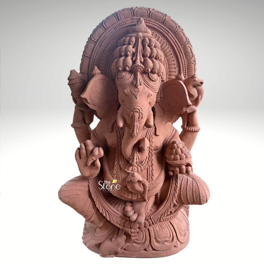 4 Feet Sandstone Ganesha Statue