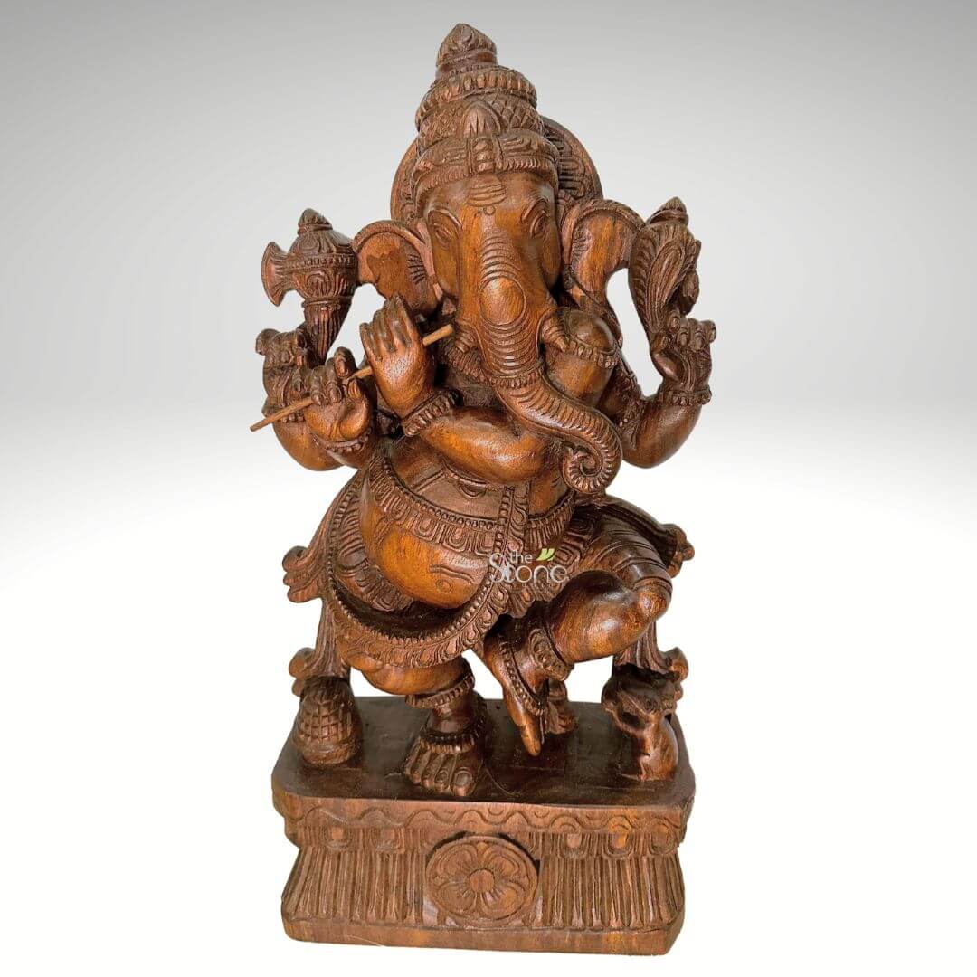 Ganesha Wood Statue 24″