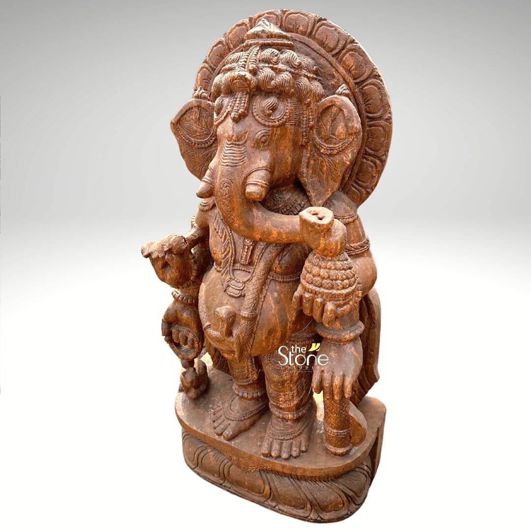 Standing Ganesha Sandstone Statue 4ft