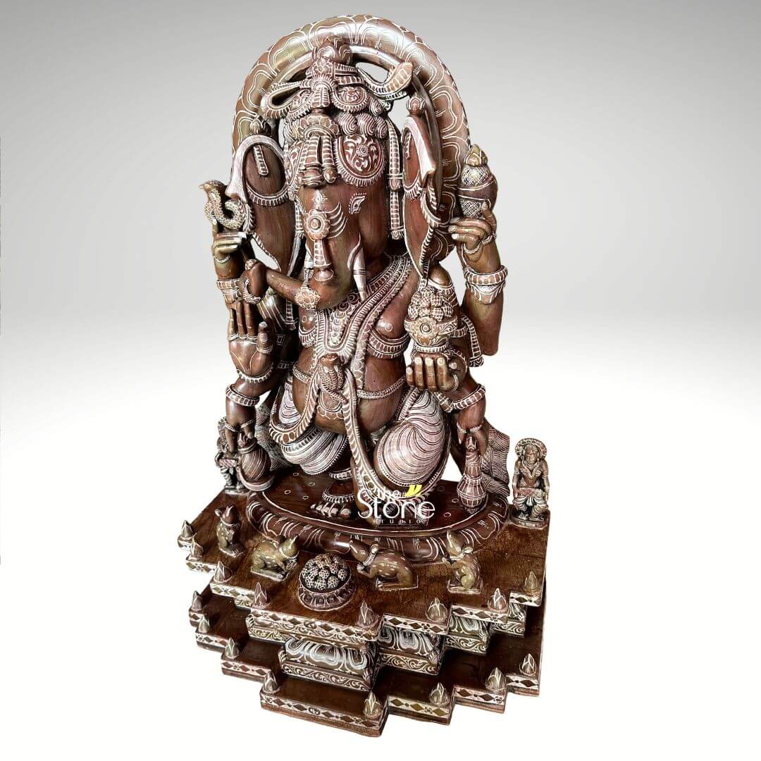 Standing Ganesha Unique Stone Statue 2ft